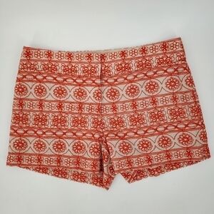 Ann Taylor Loft Women's Red Floral Embroidered Shorts
